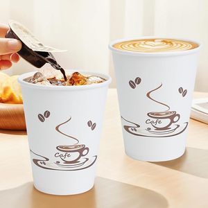 Vasos de Papel Compostables Personalizables con Logotipo, Biodegradables, de 6oz-32oz, de Pulpa de Madera, de Pared Simple para Bebidas Calientes/Frías - Product Image 4