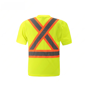 Chaleco DE SEGURIDAD reflectante estándar americano Camiseta de ingeniería de tráfico de construcción Camisas de alta visibilidad Material reflectante - Product Image 3
