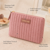 Pochette cosmétique en velours néerlandais personnalisée, grande capacité, trousse de maquillage de voyage, organiseur de toilette, porte-monnaie à fermeture éclair, pochette pour femmes