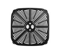 Nouvelle friteuse à air 6L avec 15 menus optionnels, entièrement noire, design tendance, écran tactile supérieur et poignée amovible