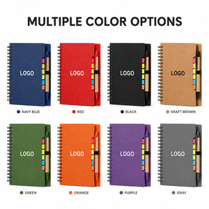 Custom Logo Spiral Notebook with Pen and Sticky Tabs Set Hardcover Business Office Stationery Corporate Gift Office Supplies - Product Image 4