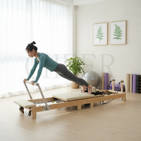 Machine de Pilates pliable en chêne pour la maison, équipement de fitness conçu pour un système d'entraînement de force et de flexibilité