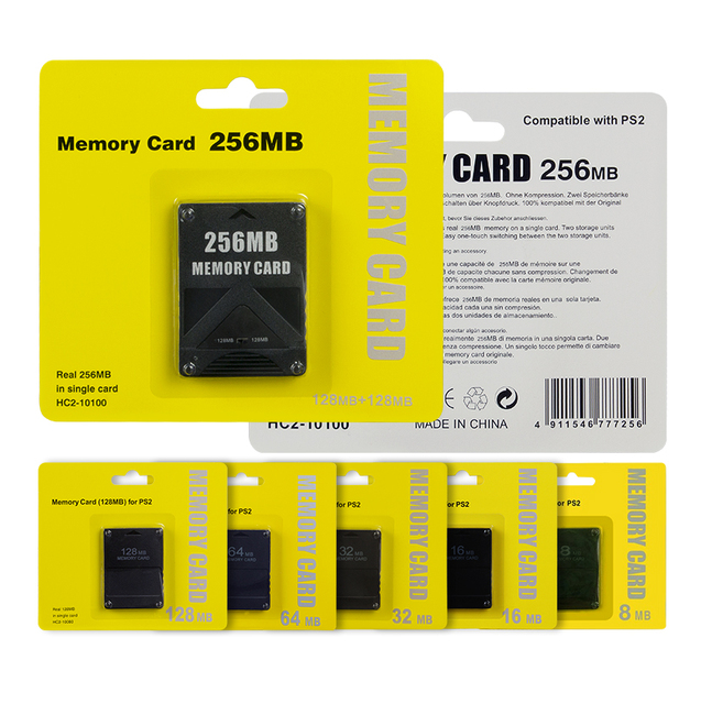 High Quality New 8MB 16MB 32MB 64MB Playstation 2 Memory Card Expansion OPL MC Boot Program for PS2 Storage