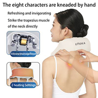 Nuevo Cinturón de Masaje Eléctrico Inalámbrico Shiatsu para Hombros y Cuello con Funciones de Calor, Rodillos y Amasamiento