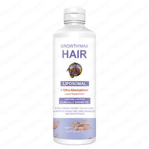 Büyüme MAX saç lipozomal Ultra emilim sıvı takviyesi LUSTRIVA klinik olarak pantotenik asit yetişkin 450ml gösterilen içerir - Product Image 1