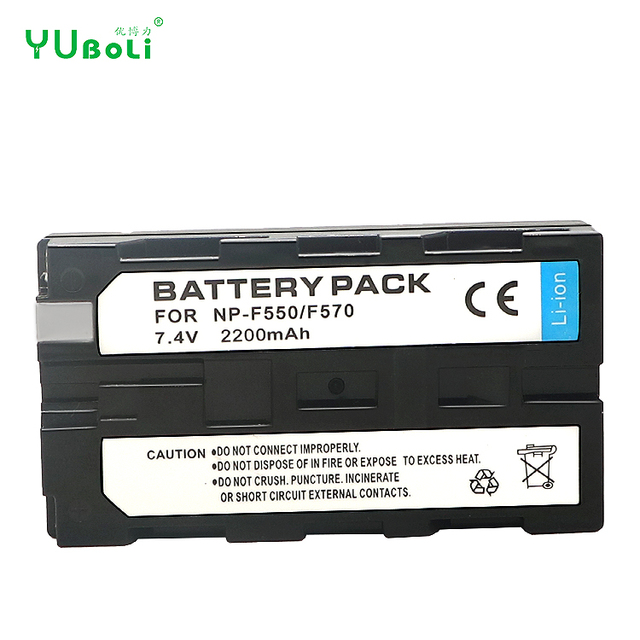 2200mAh Li-ion Replacement Battery for Sony NP-F550 570 750 770 970 960 975 Sony Handycams NW CN160 CN-216 LED Light NW 759 74K