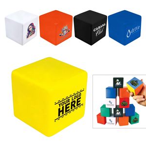 Custom Cube <b>Square</b> Ball Stress Relief Toys, Soft PU <b>Foam</b> Ball, Stress Reliever, Squeeze Toy for Kids Boys and Girls - Product Image 1