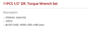 ขายดีติดอันดับ11ชิ้น1/2 "Dr. ชุดประแจวัดแรงบิด - Product Image 4