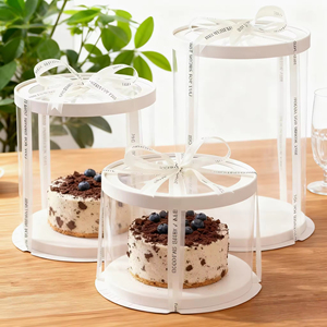 Caja de Plástico Transparente Cuadrada para Empacar Pasteles, Caja de Exhibición para Pasteles de Boda, Venta al Por Mayor - Product Image 3