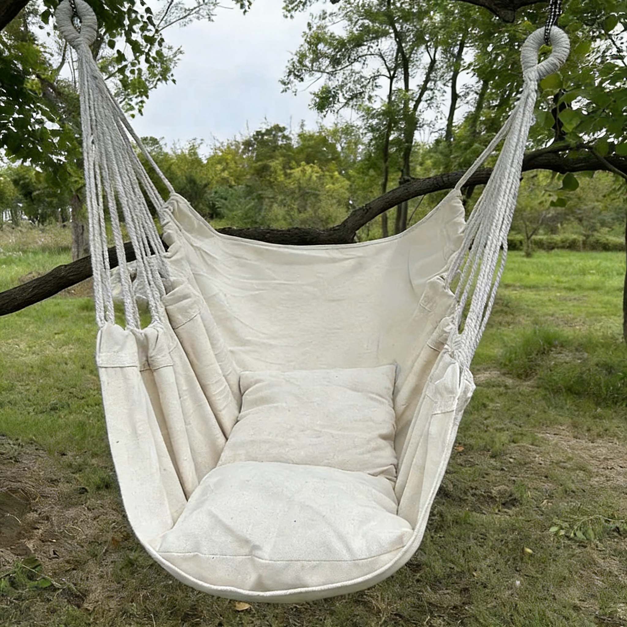 Chaise hamac + corde d'arrimage + crochet en S
