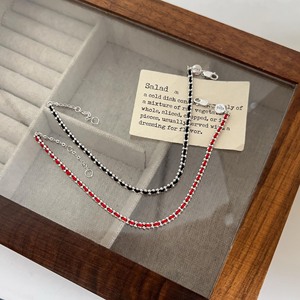 S925 Sterling Silver Couple <b>Bracelet</b> Red Black String Minimalist Design Women Jewelry Accessory - Product Image 2