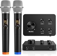 Système de mixage karaoké professionnel en métal avec microphone sans fil pour home cinéma et Smart TV HD