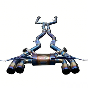 Échappement Catback VORTEX Grade 5 Ti Valvetronic pour BMW G80 M3/G82 M4 2020-2025, simple collecteur intermédiaire, embouts brûlés, léger - Product Image 1