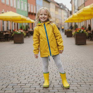 Chaqueta Impermeable y Cortavientos para Niños, con Capucha, Cierre <span class=keywords><strong>de</strong></span> Cremallera, Bordado <span class=keywords><strong>de</strong></span> Nailon, Ropa <span class=keywords><strong>de</strong></span> Lluvia Resistente para Exteriores - Product Image 6