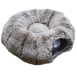 Plush Cat <b>Bed</b> Round 85x85x26cm Warm Foldable Pet <b>Bed</b> For Cats Four Seasons Use - Product Image 5