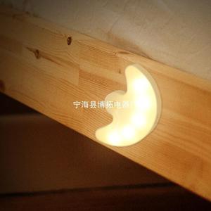 Moon Shape <b>Led</b> <b>Night</b> <b>Light</b> Warm White Sensor Control Battery Powered For Home Stairs Bedroom - Product Image 5