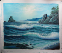 Offre Spéciale fait à la main grand paysage marin peinture à l'huile sur toile mer vague océan peinture salon mur Art décor à la maison