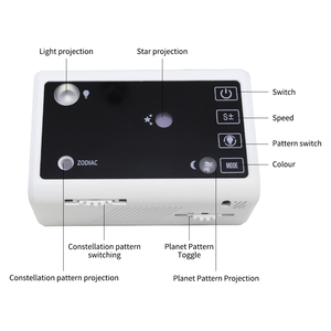 USB LED Starry Sky Lamp 12 <strong>Constellation</strong> Moonlight Box <strong>Projector</strong> 10-Color Background Light for Living Room Plug-In Power Supply - Product Image 4