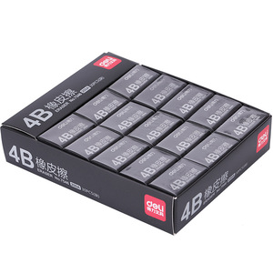 Deli 4B Eraser 200A Rectangle Student Art Pencil Eraser 30Pcs Pack - Product Image 2