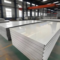 Panneaux sandwich isolants durables en polyuréthane/EPS/PIR/laine de verre/laine de roche pour murs extérieurs