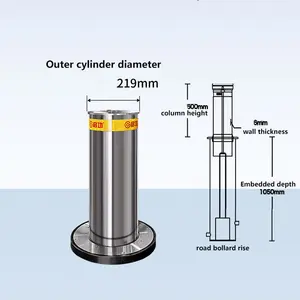 Hochwertiges Pfosten-Antikollisions-Poller-Parks ystem Automatischer steigender hydraulischer Poller