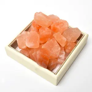 natural crystals healing stones gemstone crystal rough stone raw crystals Orange Rock Salt