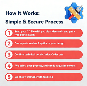 บริการพิมพ์ 3 มิติ ด้วยเรซิ่น ABS สีดำ ขาว เหลือง ความแม่นยำสูง แบบกำหนดเอง  พร้อมบริการต้นแบบรวดเร็ว  ความคลาดเคลื่อน 0.01-0.05 มม. พื้นผิว 10 เมตร - Product Image 6