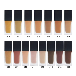 Ensembles <span class=keywords><strong>de</strong></span> maquillage pour le visage avec logo personnalisé <span class=keywords><strong>Fond</strong></span> <span class=keywords><strong>de</strong></span> <span class=keywords><strong>teint</strong></span> foncé Couvrance totale Imperméable <span class=keywords><strong>Fond</strong></span> <span class=keywords><strong>de</strong></span> <span class=keywords><strong>teint</strong></span> liquide à étiquette privée pour femmes noires - Product Image 2