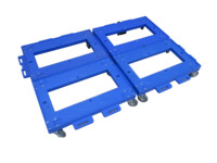 Chariot de manutention en plastique empilable et durable de fabrication chinoise, 610*410*145mm, pour le stockage logistique et le transport de caisses
