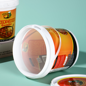 Contenedor de helado de plástico de grado alimenticio ecológico con logotipo personalizado desechable 100G 200g 500g 1000g contenedores de pared simple con tapas - Product Image 2