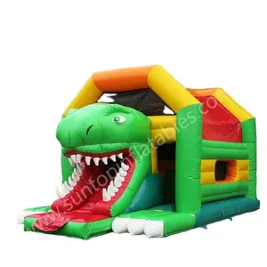 大尺寸鳄鱼充气游戏屋，定制设计充气跳跃屋