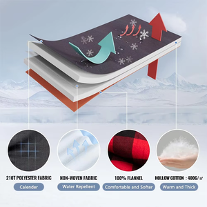 Sac de couchage personnalisé avec logo, style momie, pour l'hiver, en coton flanelle et polyester, sac de compression pour le camping, pour adultes - Product Image 3