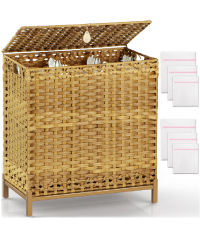 <span class=keywords><strong>Panier</strong></span> <span class=keywords><strong>à</strong></span> <span class=keywords><strong>linge</strong></span> tissé <span class=keywords><strong>à</strong></span> la main JY 112L en PP avec <span class=keywords><strong>pieds</strong></span> surélevés en métal, <span class=keywords><strong>panier</strong></span> <span class=keywords><strong>à</strong></span> <span class=keywords><strong>linge</strong></span> avec 2 sacs intérieurs amovibles - Product Image 6