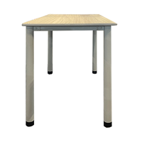 Table moderne en bois Pieds en métal Bibliothèque scolaire simple Bureau d'ordinateur de lecture