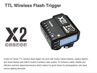 Déclencheur de flash Godox X2T sans fil pour Canon, Nikon, FUJIFILM, Sony, Panasoni, Olympus, appareil photo Pentax et téléphone