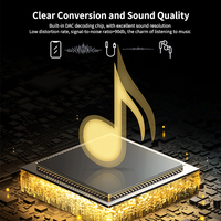 Convertisseur de prise audio DAC en nylon tressé Adaptateur audio numérique en métal de type C vers adaptateur USB-C/auxiliaire de 3.5mm