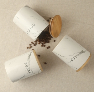 BESTCERA <span class=keywords><strong>Barattoli</strong></span> in Ceramica Stile Nordico <span class=keywords><strong>per</strong></span> Alimenti Secchi, Grande Capacità, Utensili da Cucina, Contenitori in Ceramica con Texture Marmorizzata <span class=keywords><strong>per</strong></span> Tè, <span class=keywords><strong>Caffè</strong></span>, <span class=keywords><strong>Zucchero</strong></span> - Product Image 5