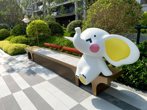 Banc <span class=keywords><strong>de</strong></span> jeu en forme d'arche jaune vif avec <span class=keywords><strong>plateforme</strong></span> intégrée |   Sièges interactifs pour enfants en plein air pour parcs et espaces communautaires - Product Image 3