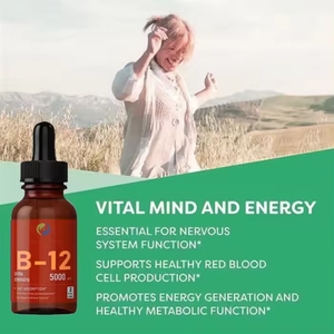 Gouttes Ausreson Vitamines B12 Suppléments OEM Gouttes liquides de méthylcobalamine Gouttes d'énergie et d'humeur Gouttes de vitamine B12 - Product Image 3