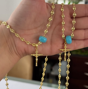Collares Espectaculares de Cobre Estilo Bohemio para Mujer |   Cadena con Eslabones de Nariz de Cerdo, Joyería Boho - Product Image 1