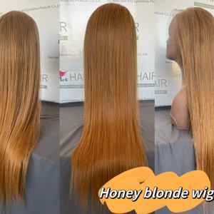 Perruque Lace Transparente Lisse Blond Miel, Perruque Lace Front Couleur Personnalisée en Gros, 100% Cheveux Humains Vierges pour Femmes Noires - Product Image 6