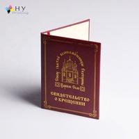 Carpeta Porta Certificados Personalizada con Cubierta de Cuero Sintético para Uso Escolar, con Estampado Dorado en Caliente