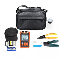 Kit d'outils à fibre optique FCJ 12 pièces FTTH avec localisateur visuel de défauts et compteur de puissance pour la maintenance du réseau 3G et 4G