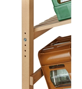 Support mobile en bois pour boissons chaudes, idéal pour bar et maison, avec rangement pour snacks, bacs à boissons et seaux à glace - Product Image 4