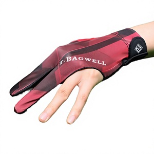 Guantes de Billar de 3 Dedos Transpirables y Duraderos OEM, Guantes de Billar para Mano Izquierda/Derecha, Guantes de Snooker de Secado Rápido, Guantes Deportivos de Poliéster con Cierre de Gancho y Bucle - Product Image 2