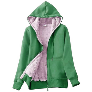 Abrigos de Invierno para Mujer, Chaqueta de Manga Larga, Suéter con Capucha de Lana, Abrigo de Lana Estampado, Abrigo de Lana con Capucha y Mangas Largas para Mujer - Product Image 3