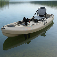 Kayak de pêche pliable modulaire avec pédales et moteur électrique, kayak de pêche démontable à monter sur le dessus