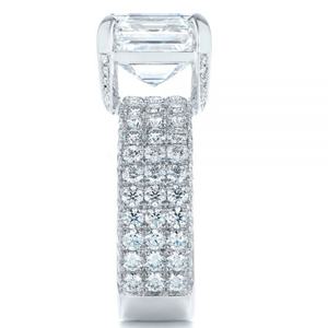 Bague Fine Jewelry Bague de fiançailles en argent sterling 925 avec zircon cubique blanc coupe princesse - Product Image 3