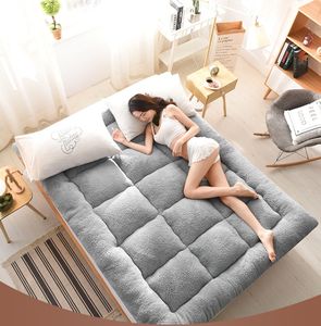 Almohadilla de colchón de lana corta marrón gruesa y <span class=keywords><strong>tooper</strong></span>, funda protectora antideslizante suave aterciopelada para protector de colchón de cama para profundidad - Product Image 2