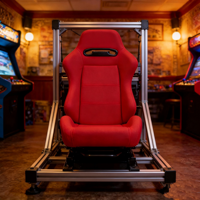 Siège de simulateur de course inclinable LK Pro SR3 Style, cockpit de simulateur de course, chaise de jeu e-sport avec rail coulissant